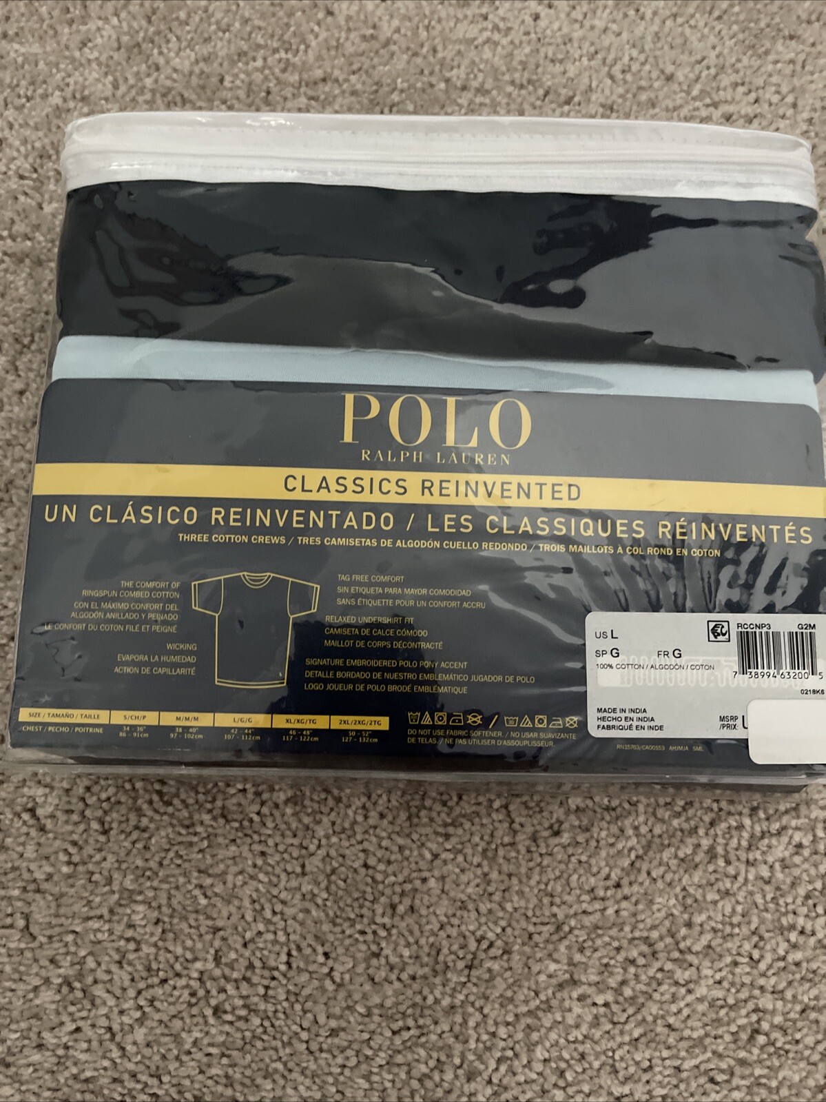 Lot Of Men’s POLO Ralph Lauren 3-Pack Mens mix-Color Classic Fit Neck T-Shirt