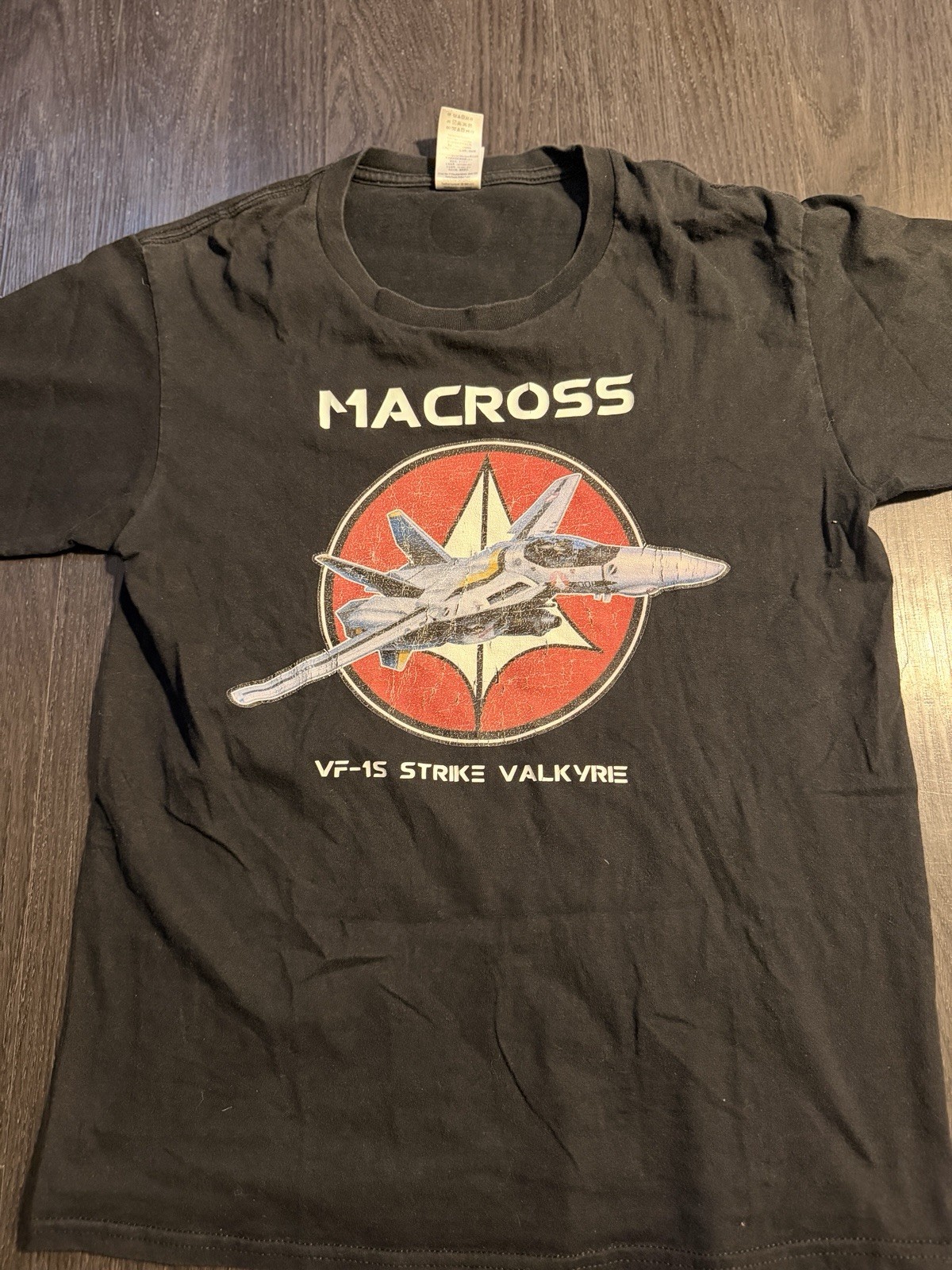 Macross VF-1S Strike Valkyrie Anime Graphic T-Shirt Black Men&rsquo;s Size S Small