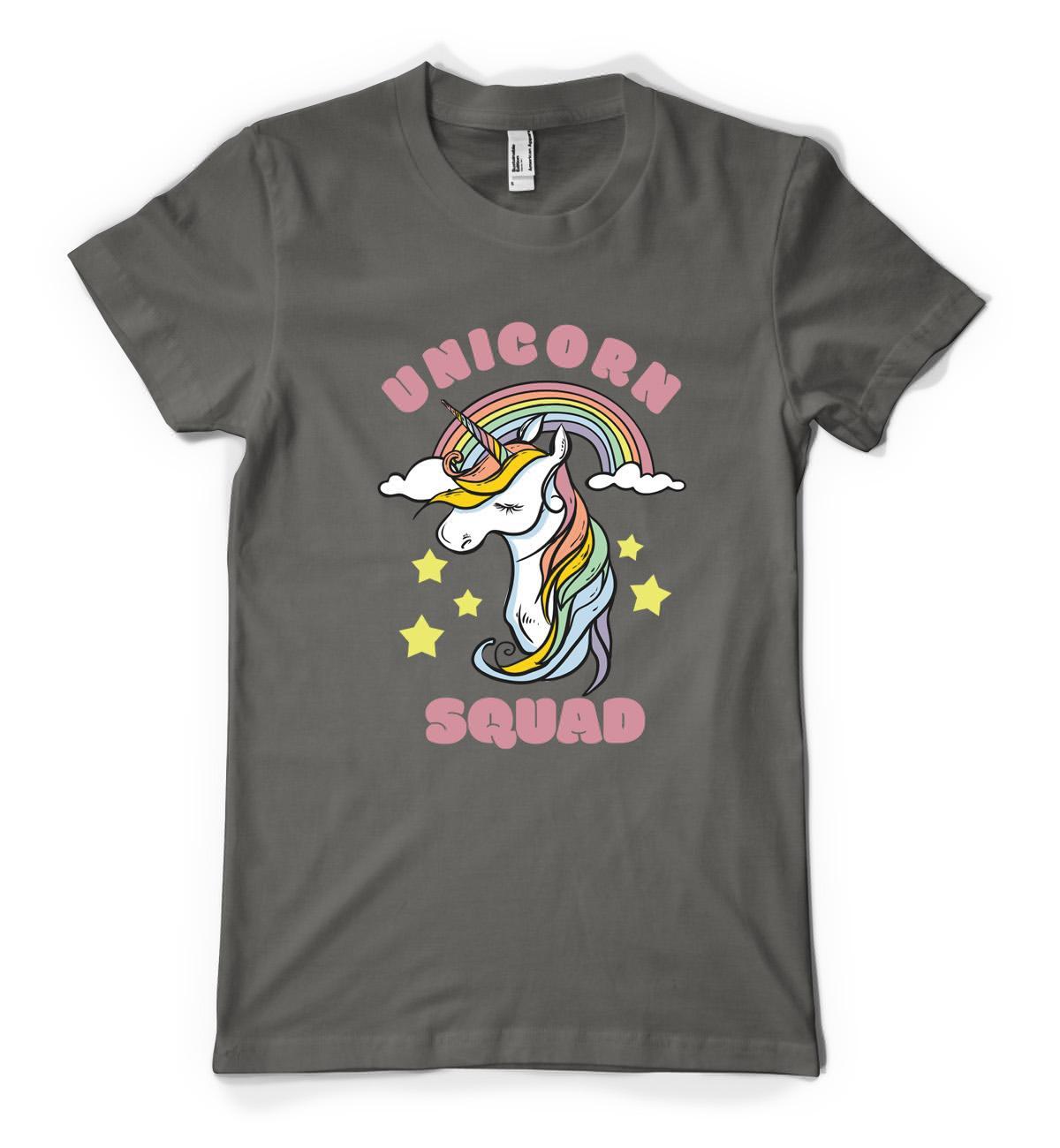 Unicorn Squad Mythical Rainbow Animal Personalised Unisex Adult T Shirt