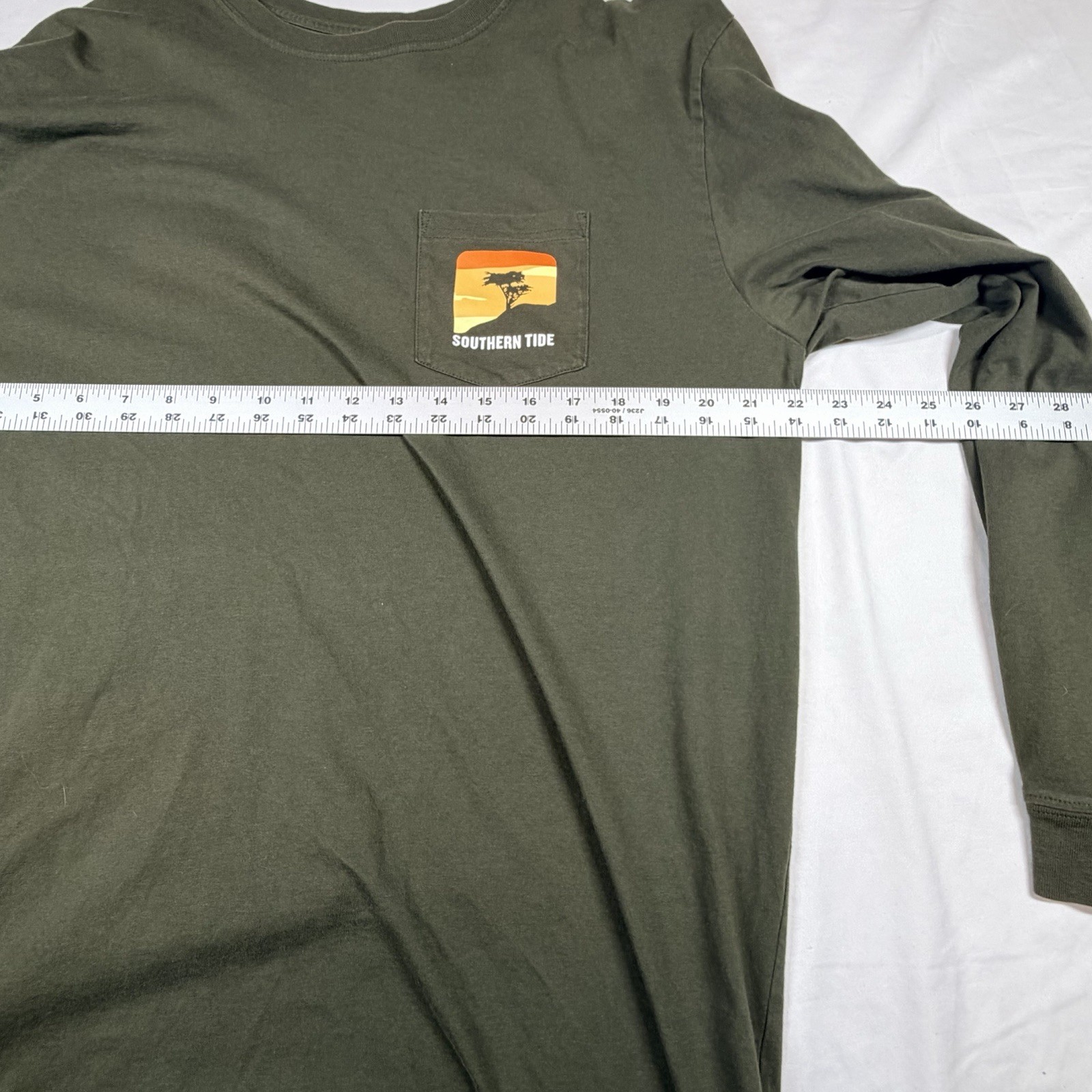 Southern Tide L/S T Shirt Mens XL Crew Neck Hunter Green Tide To Trail Outdoors