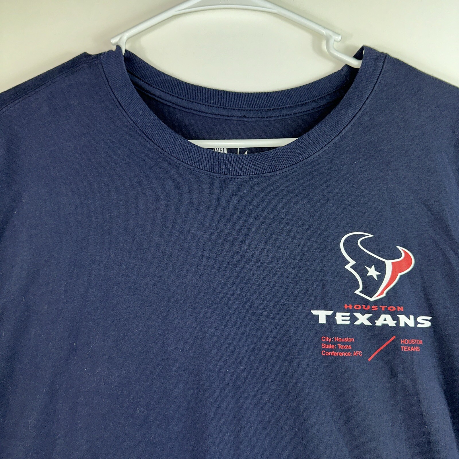 Nike NFL On Field Apparel Dri-Fit Houston Texans Blue Mens XL T-shirt 363277-41L