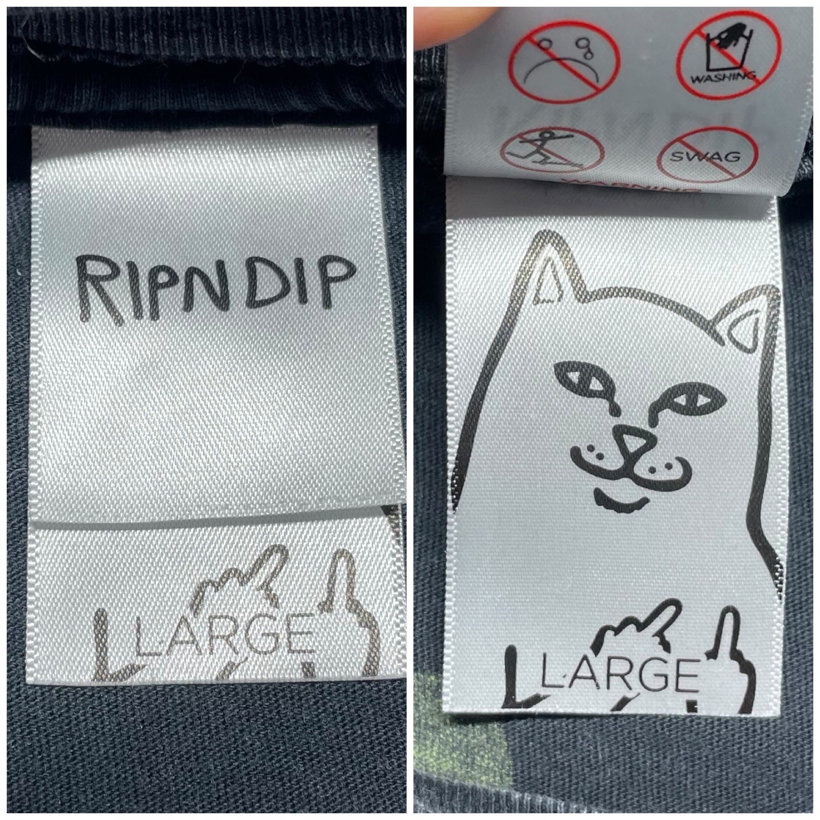 RIPNDIP The Nermsons Cat Vacuum Alien « Must Be Nice » Mineral Black Tee Size L