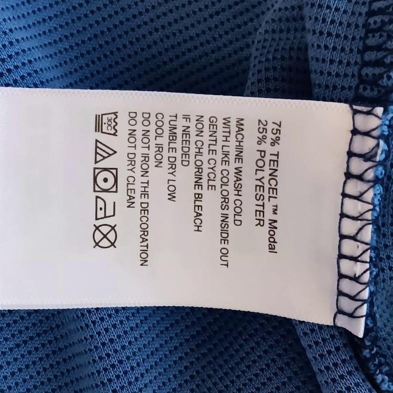 Tommy Bahama Shirt Mens Large Blue TENCEL Modal Blend Crewneck Tee Performance