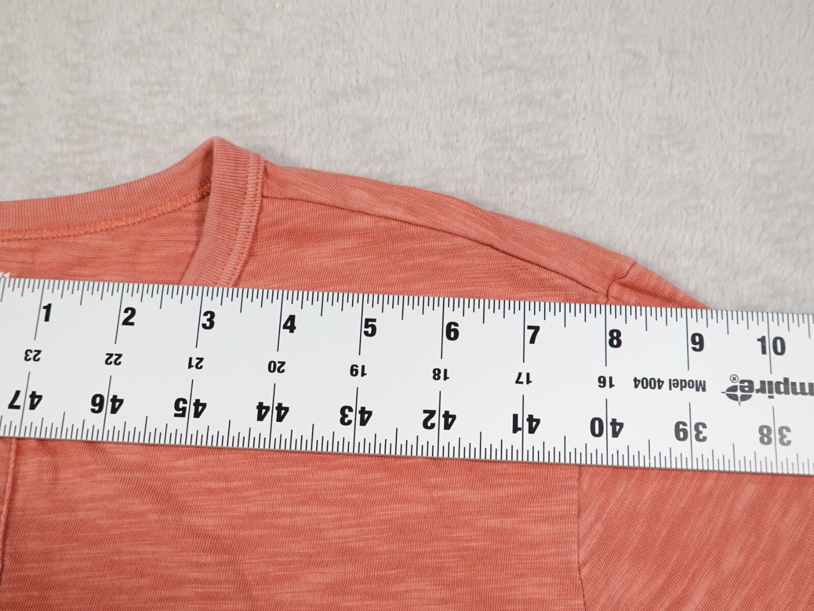 Goodfellow and Co Mens S Orange Shirt Crew Neck Chest Button Henley Top