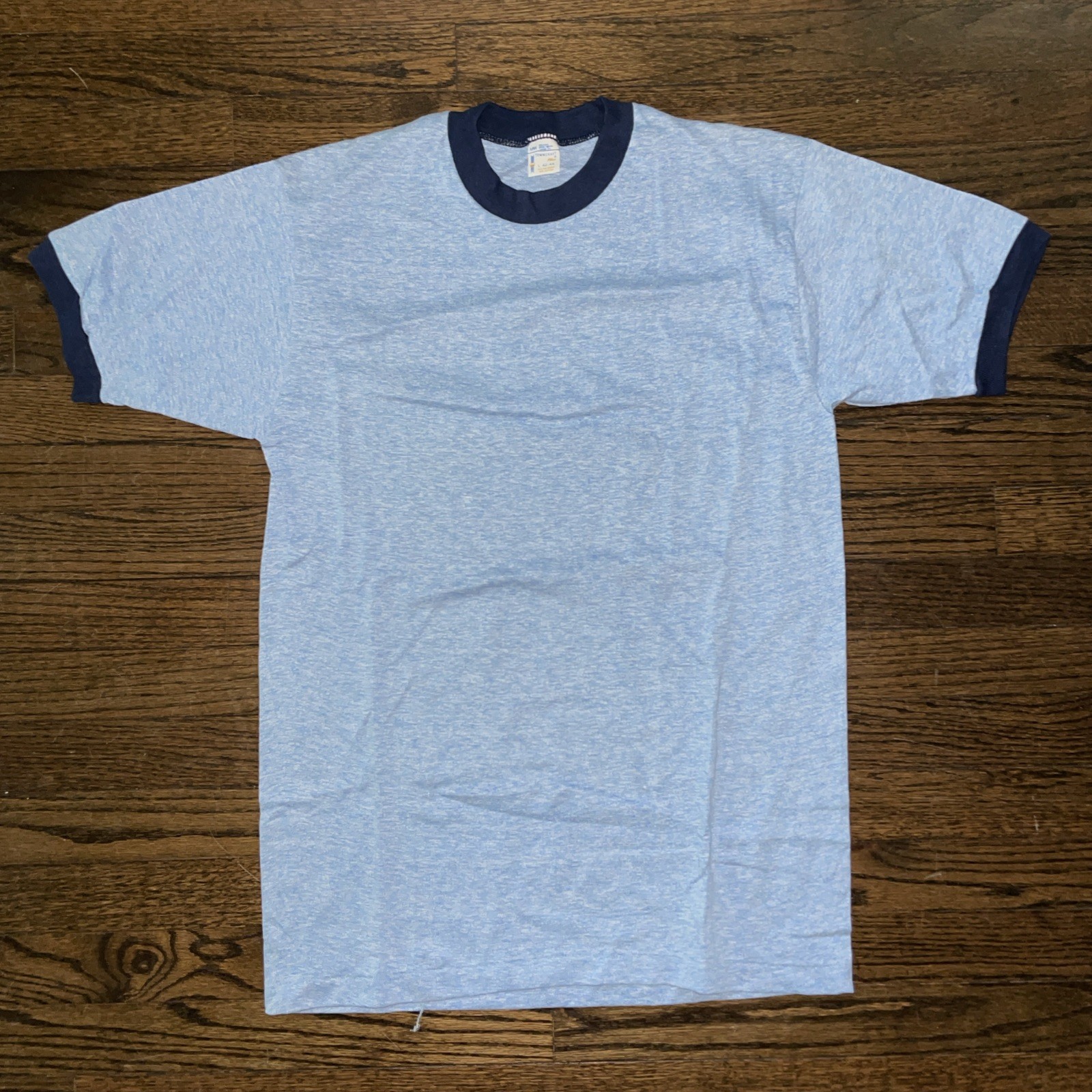 Vintage Men’s Blue Two Tone 60s/70s Towncraft Ringer T-Shirt Size Large