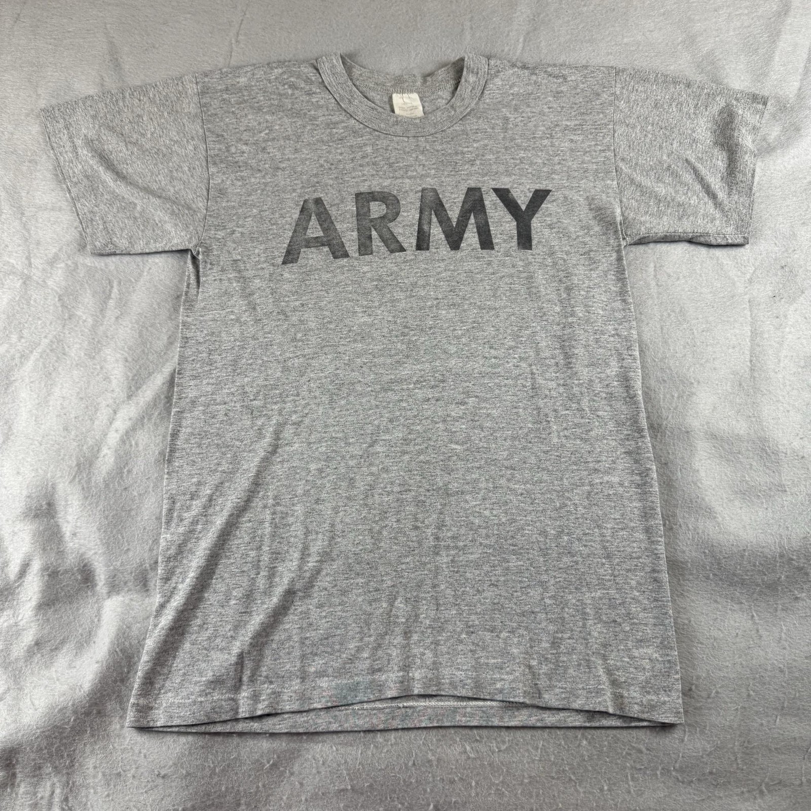 Army Physical Fitness Shirt Mens Medium Gray PT Training Military USA Tee