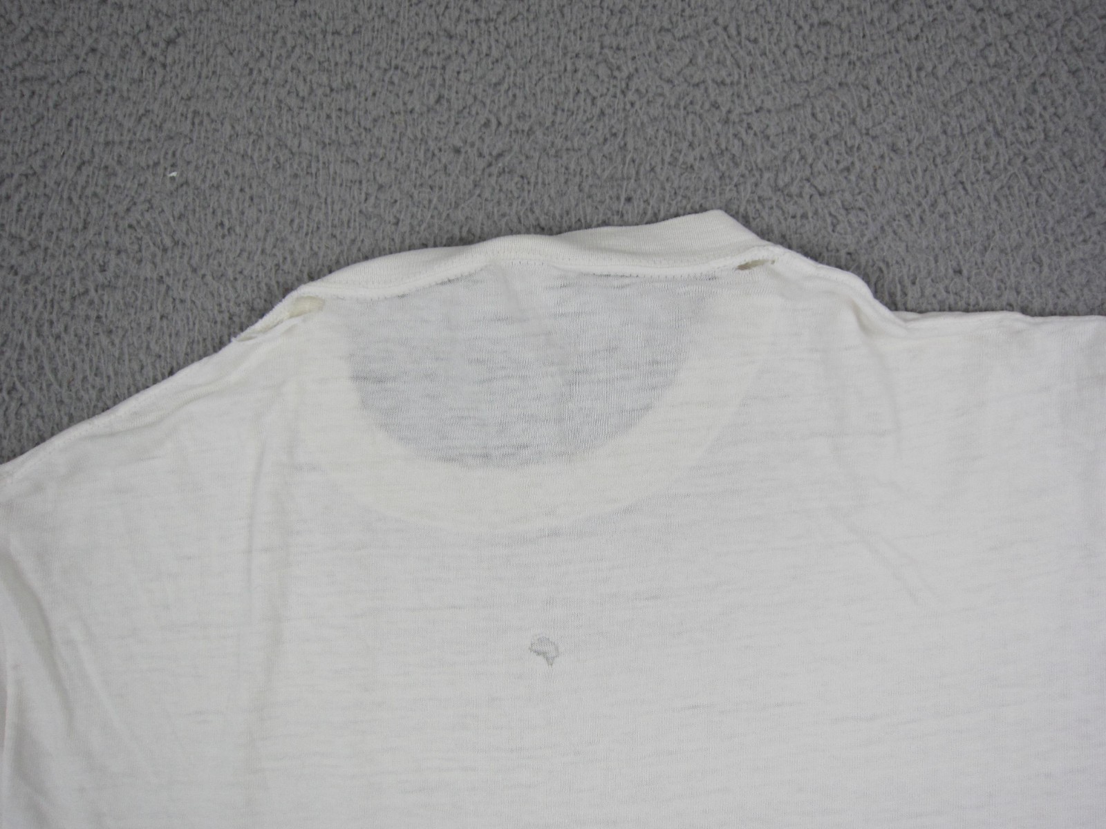 Vintage Shirt Mens Large Tall LT White Single Stitch Basic Casual 80s 70s Blank