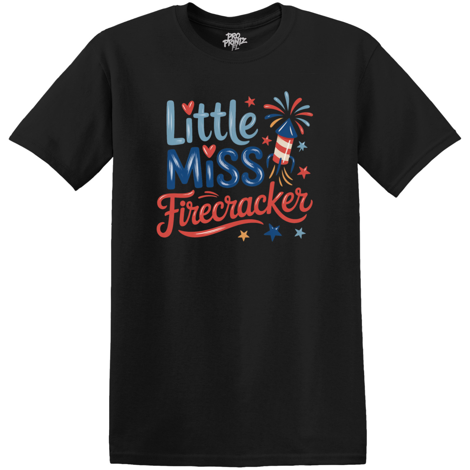 Fourth Of July T-Shirt – « Little Miss Firecracker » – Adult/Kid Sizes