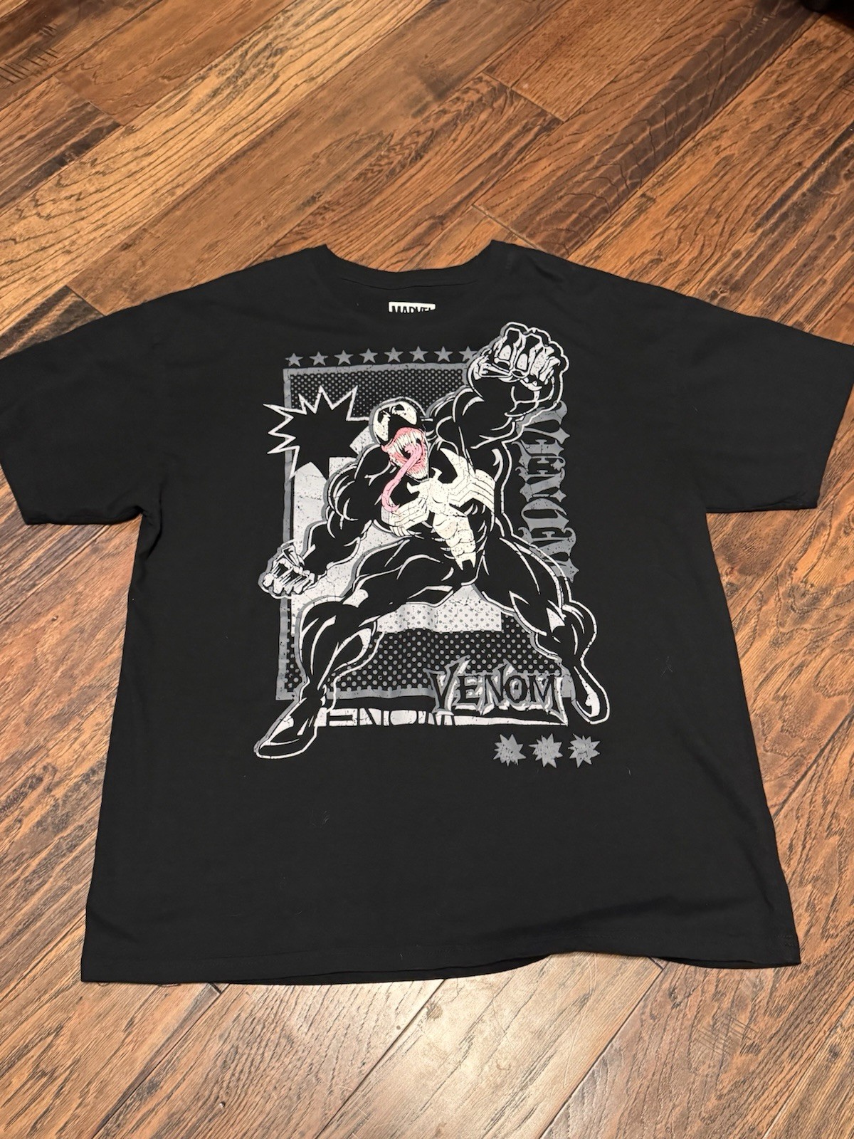 Venom Marvel Men&rsquo;s T-Shirt Size XL Comic Graphic Print Short Sleeve Black