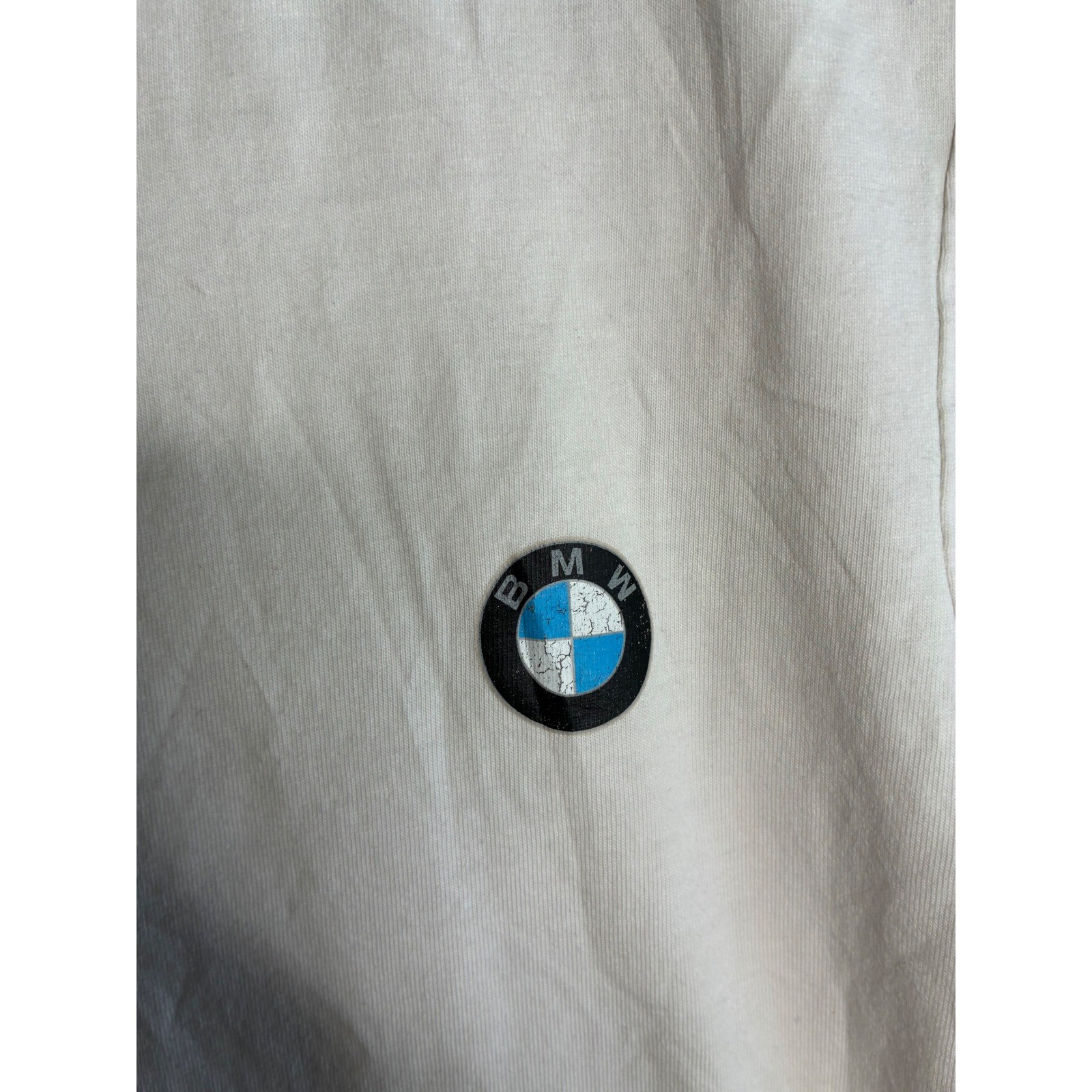 Puma BMW M Motorsport T-Shirt Mens Small White Racing Stripe Logo Tee
