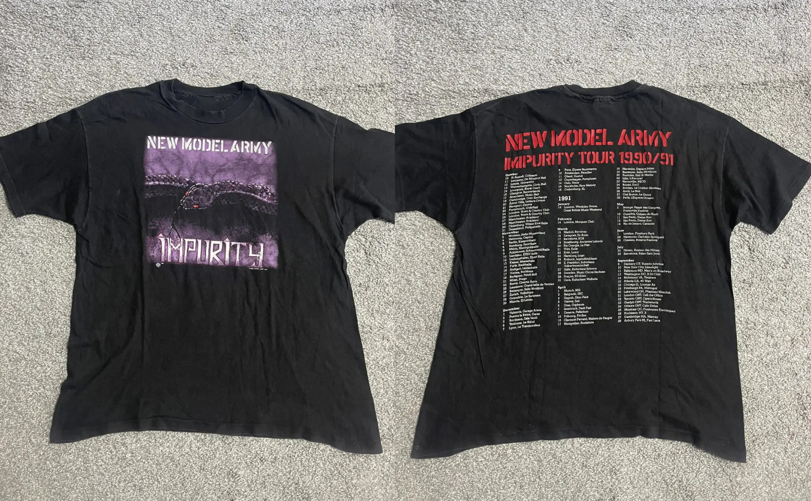 New Model Army Band IMPURITY T-shirt S to 5XL UR454