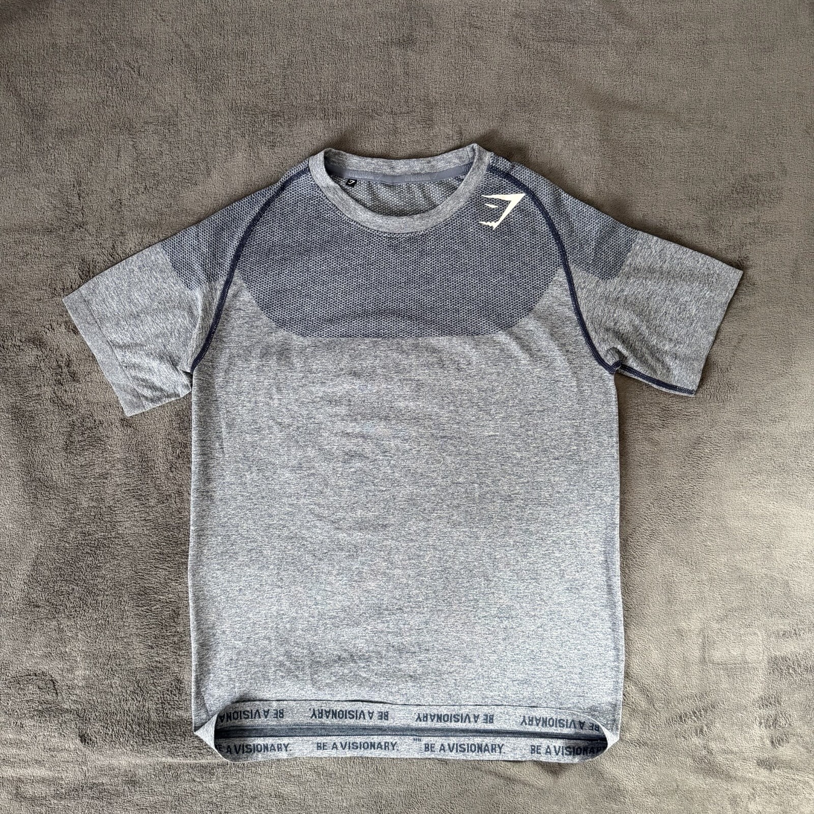 OG Gymshark Phantom Seamless T-Shirt In Blue (David Laid 2016) Size L Excellent Condition
