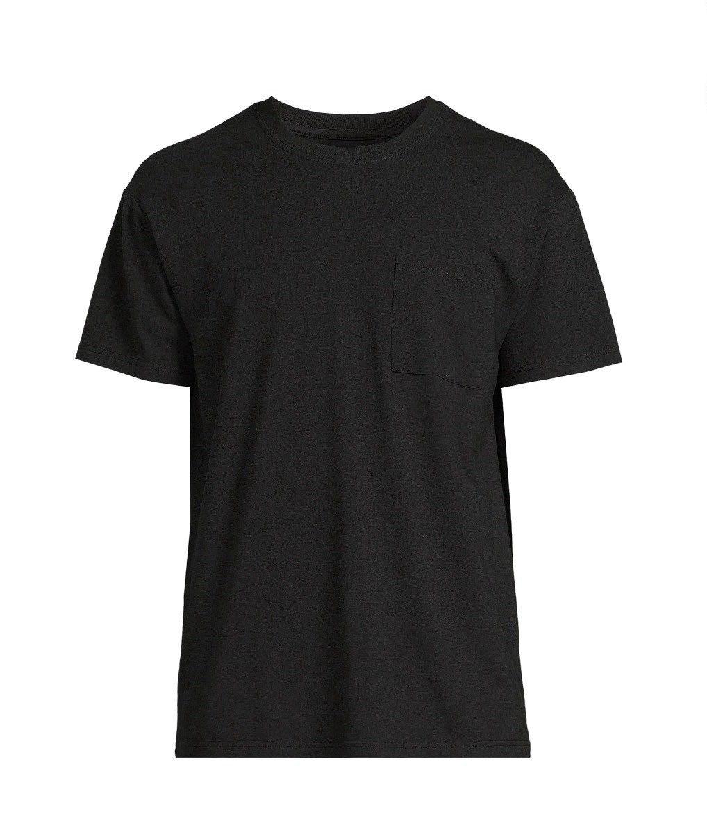 ATHLETIC WORKS Men’s L (42-44) Tri-Blend Pocket Tee Short Sleeve • Rich Black