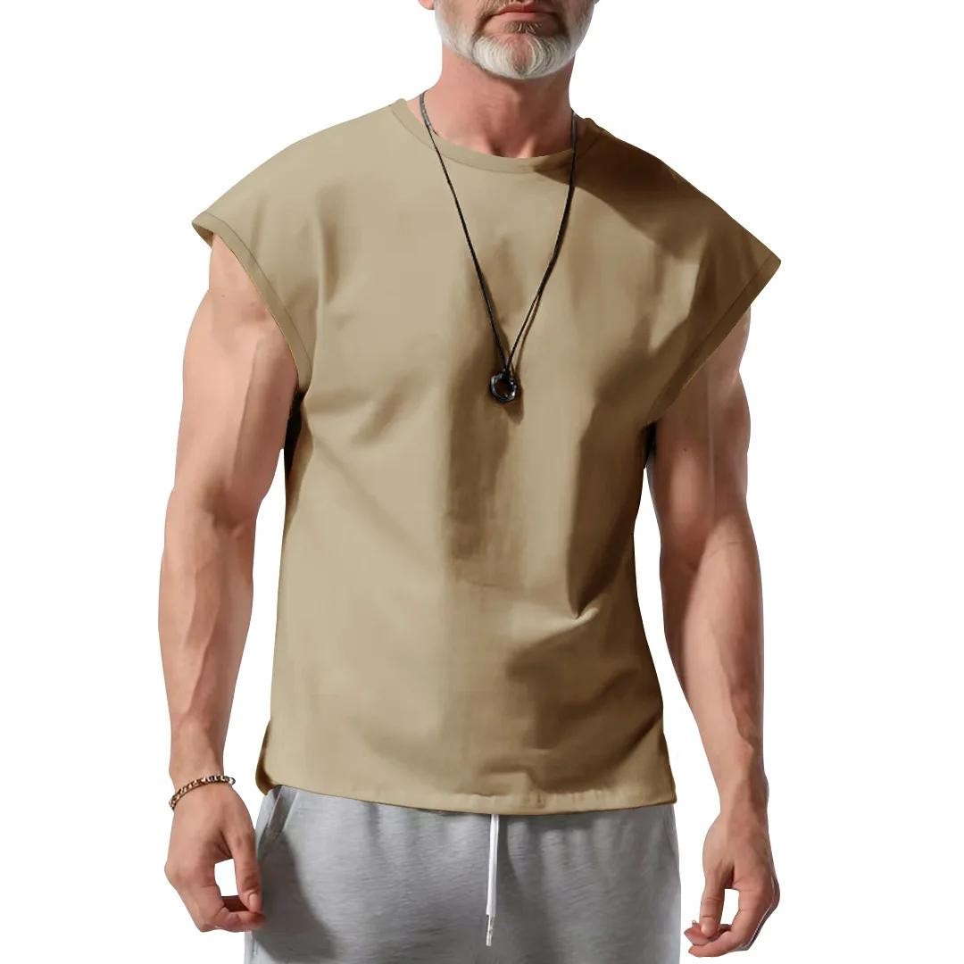 Cross-border Men&rsquo;s Clothing Summer New Sleeveless T-shirt Youth Casual Loose