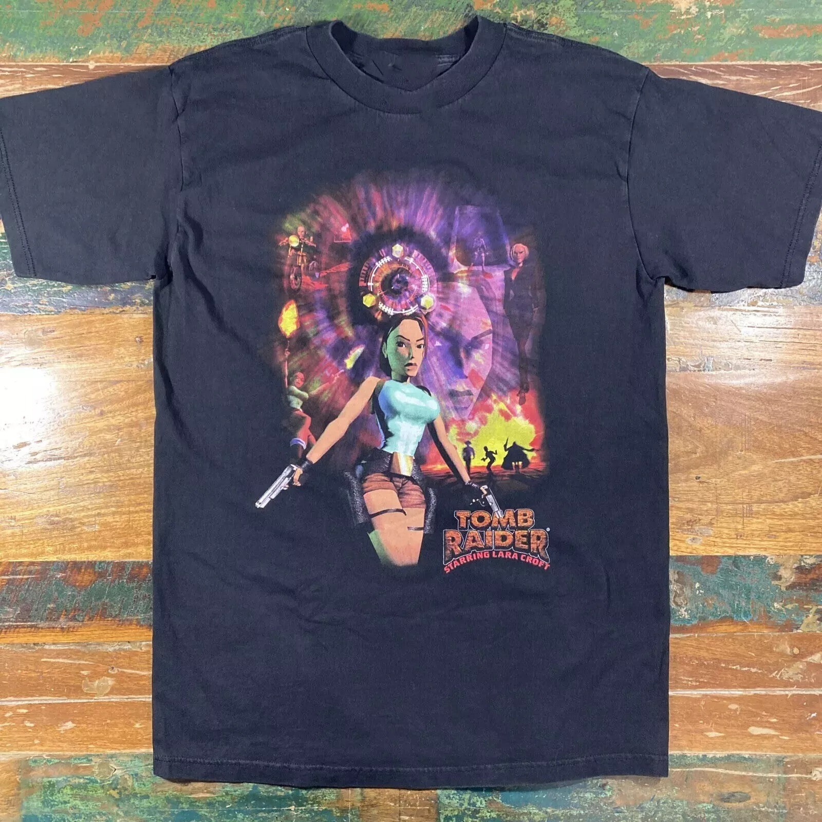 Vintage Tomb Raider Shirt Mens M Lara Croft Video Game Promo T Retro GamingS-5XL