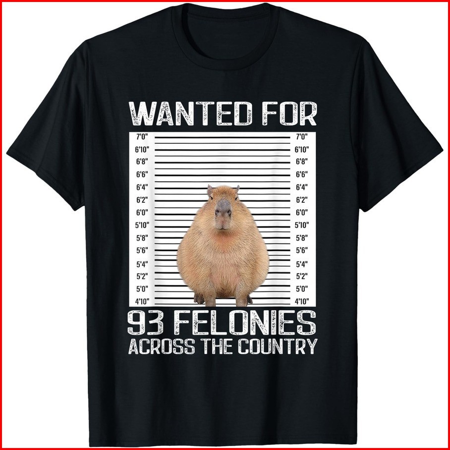 Capybara Manhunt Photo for 93 Crimes Around the Country T-Shirt