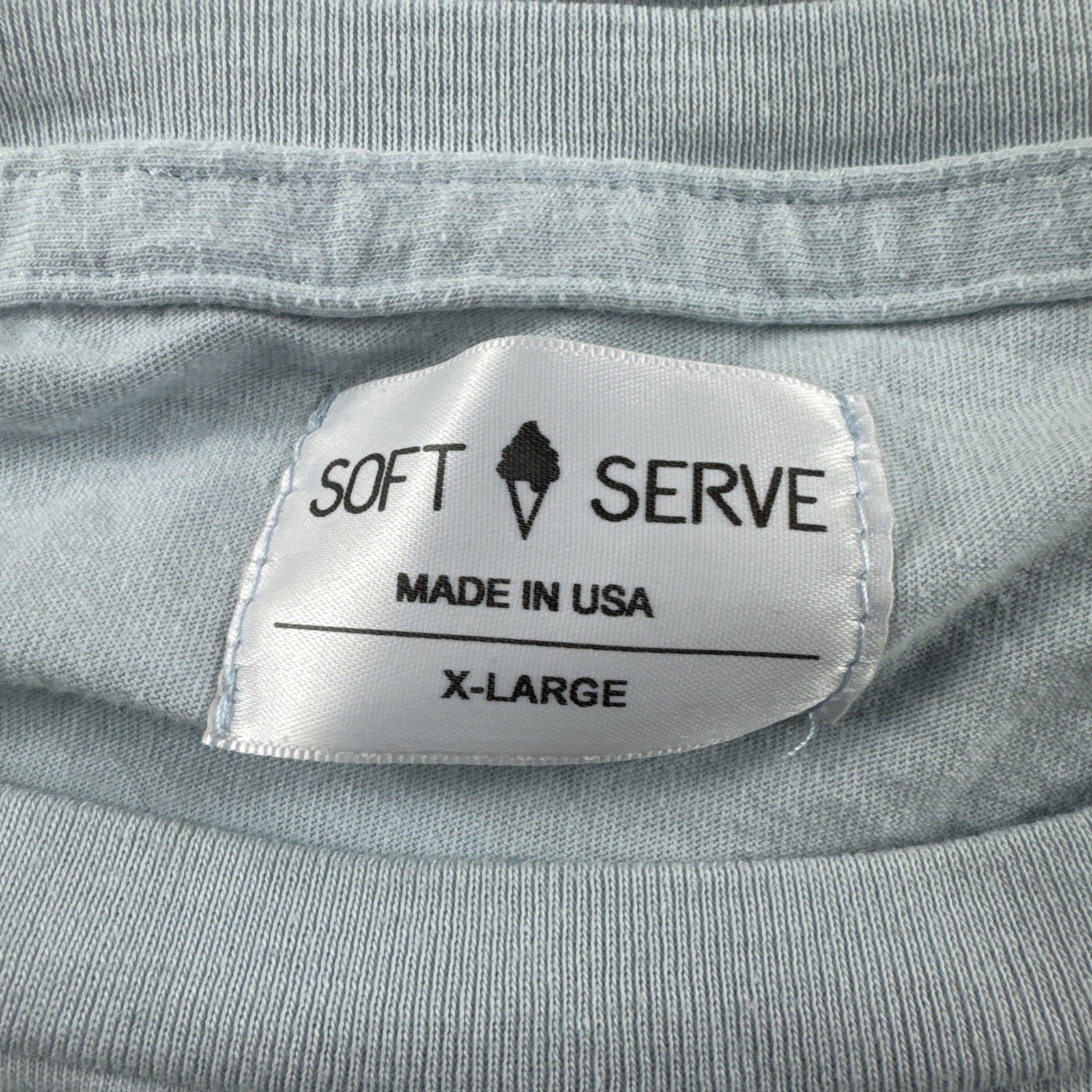 Soft Serve Supima Cotton Shirt Mens XL Blue Long Sleeve Organic Cloud USA Made
