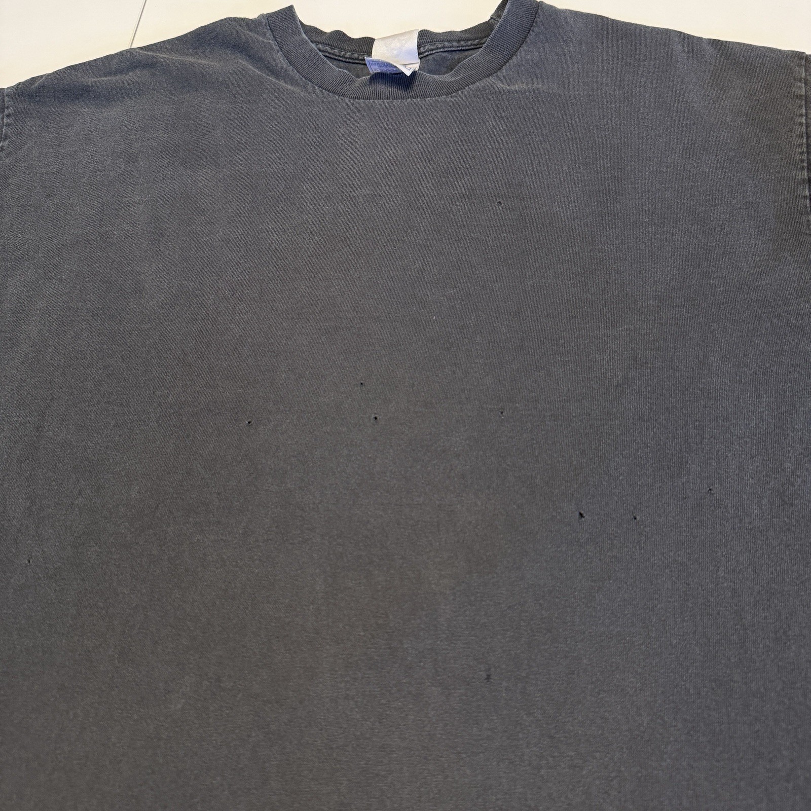 Vintage Y2K 90s AAA Faded Black Blank Long Sleeve Shirt Mens XL Grunge Skate Tee