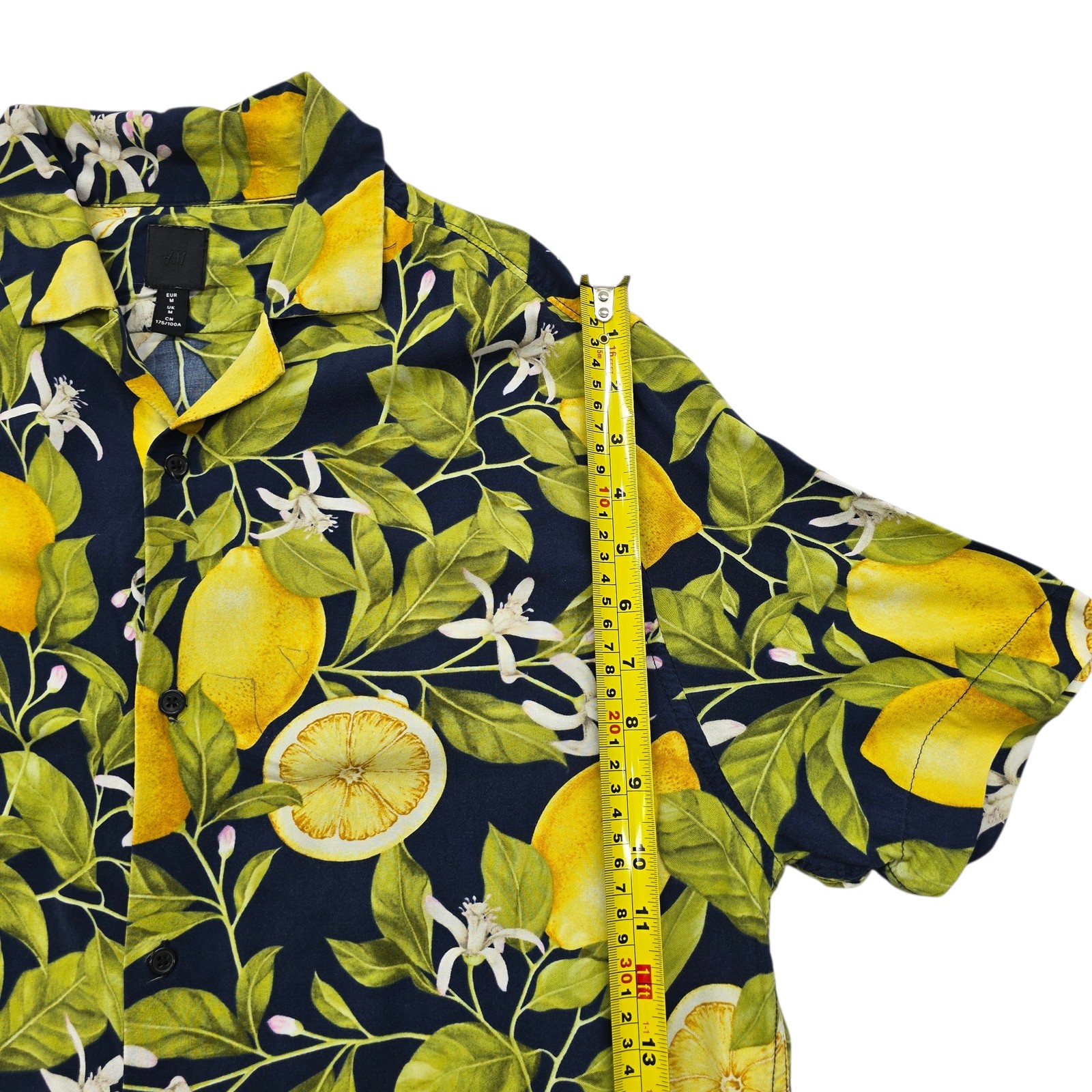 Clevercare Boys Shirt Navy Blue Floral Button Up Size M Regular Condition New