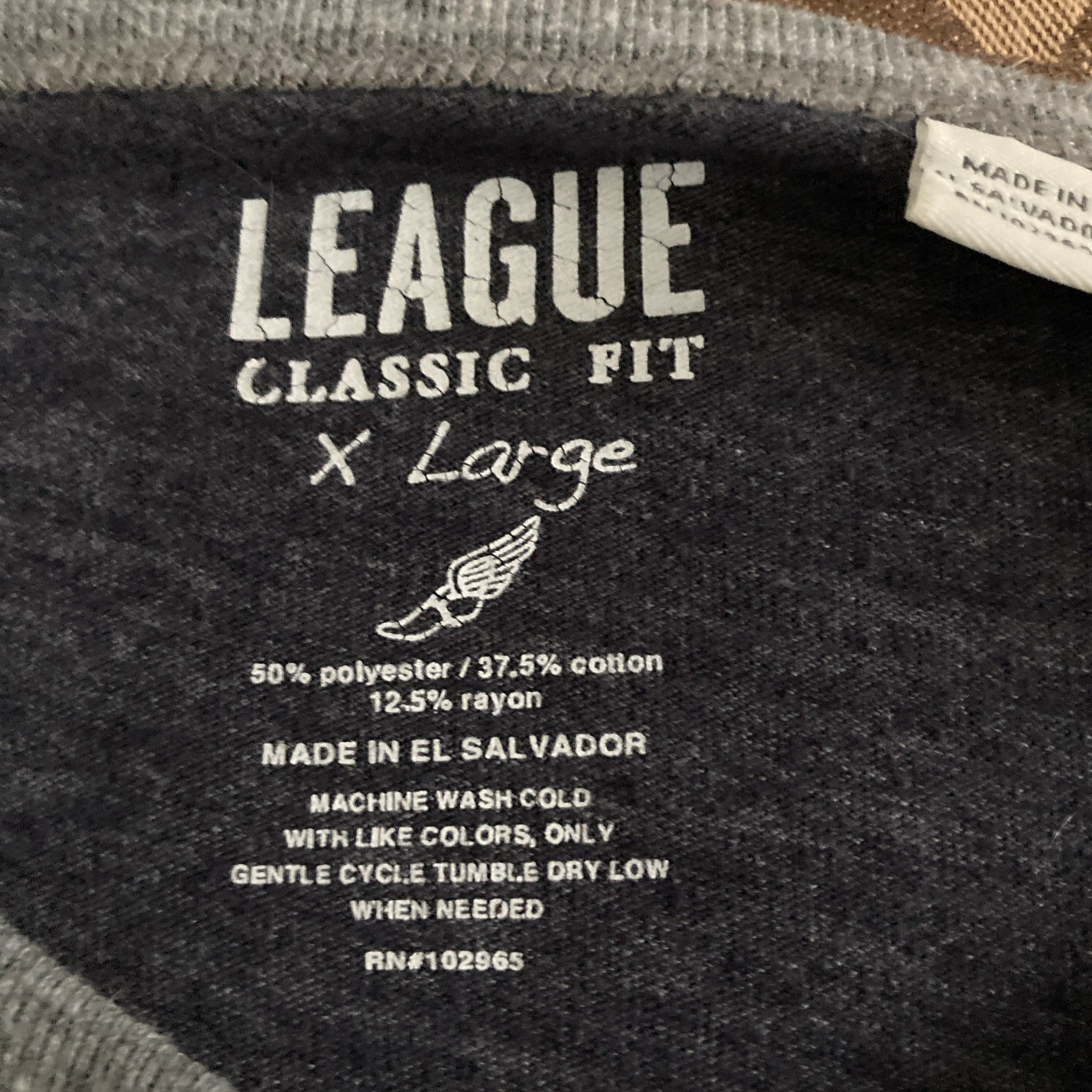 League 91 Classic Fit Heathered Norte Dame LS Shirt