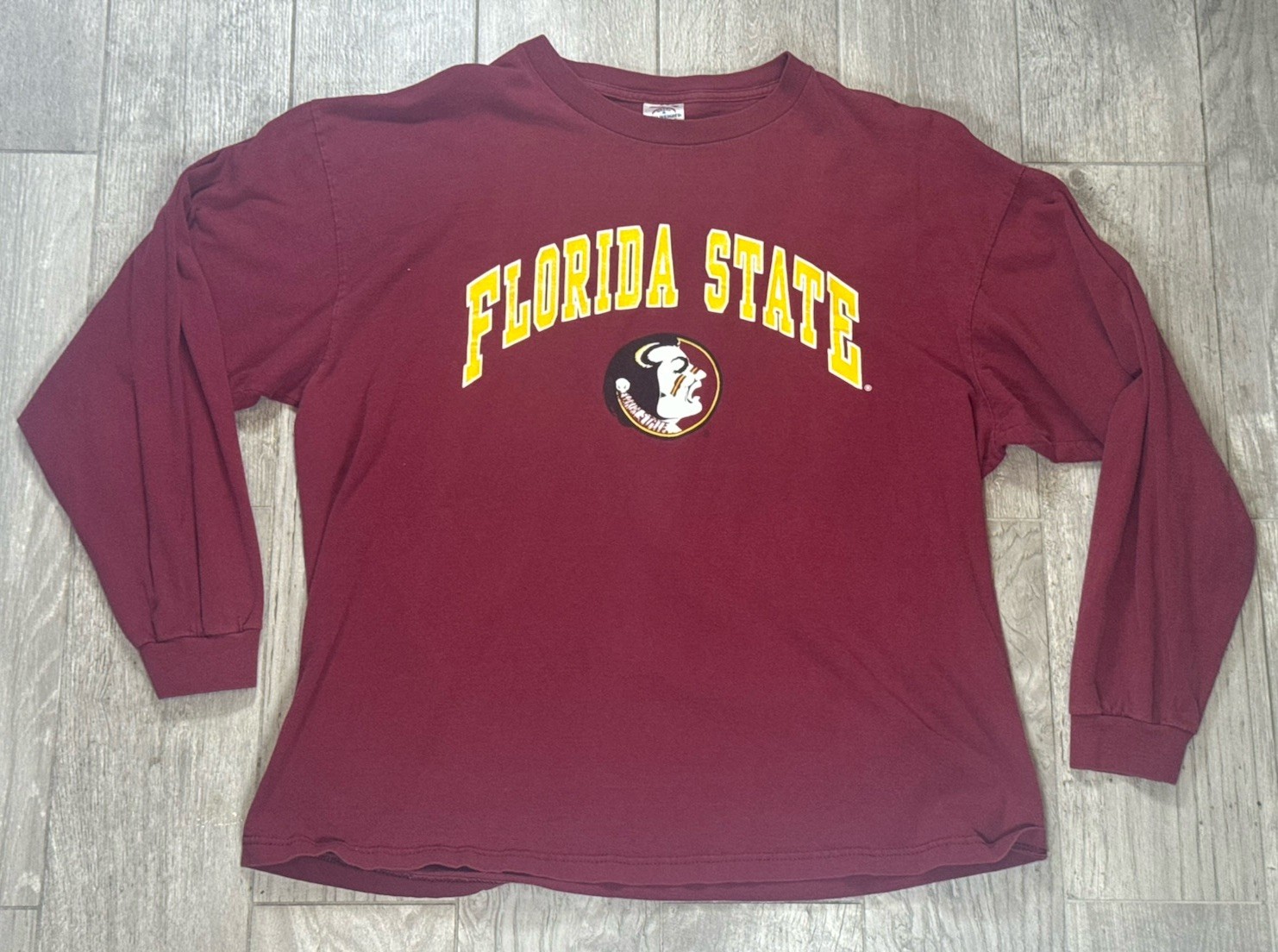 Vintage Florida State Seminoles Shirt Mens XL L FSU Long Sleeve Delta Maroon