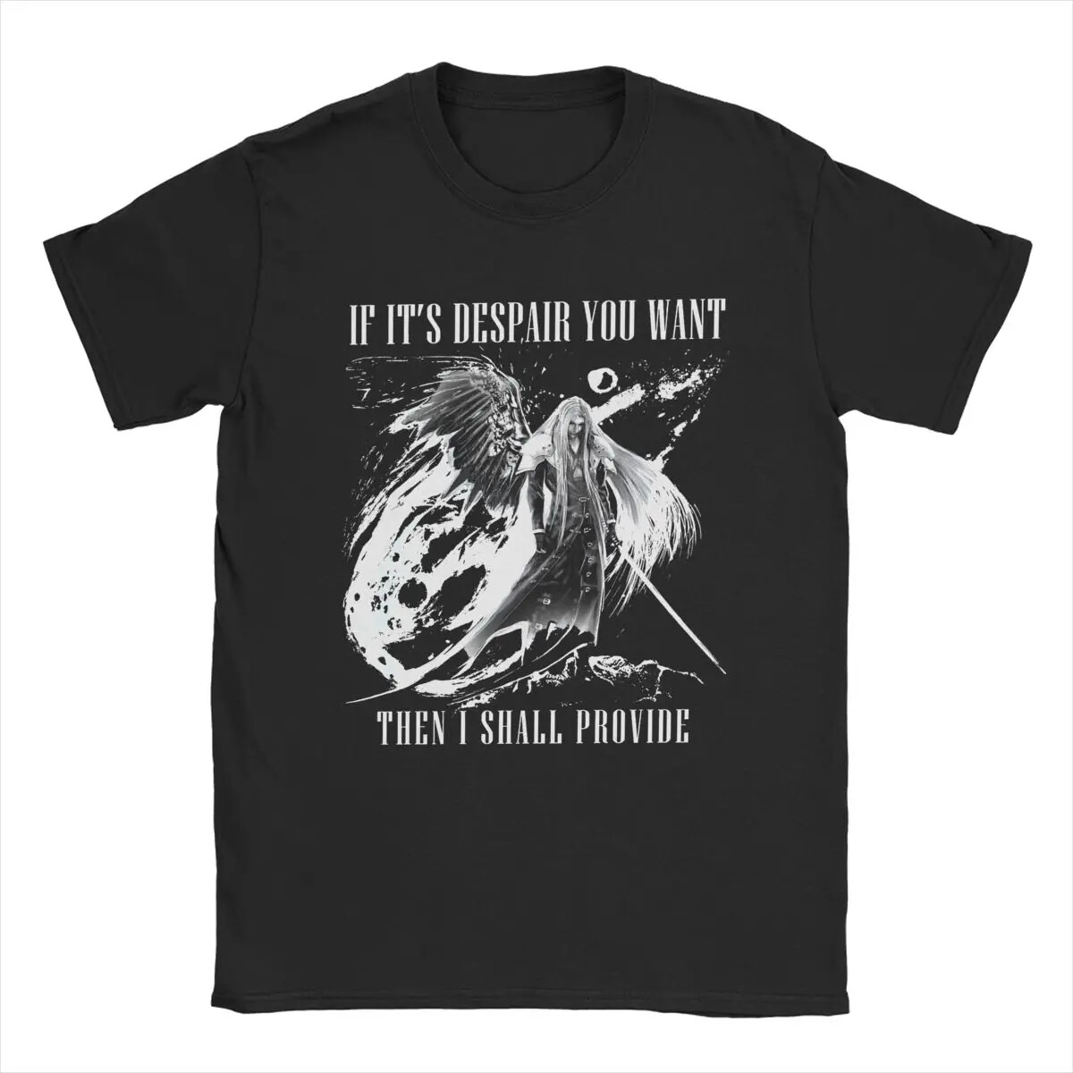 Sephiroth FF7 The One Winged Angel Final Fantasy T Shirts Men&rsquo;s Cotton