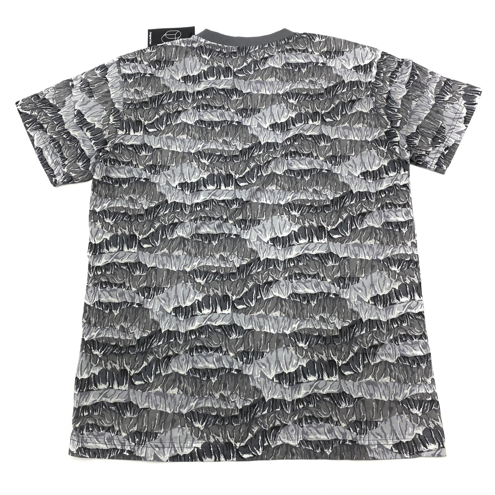 Original Use Mens Size M Short Sleeve Crew Neck T-Shirt Printed Gravel Gray