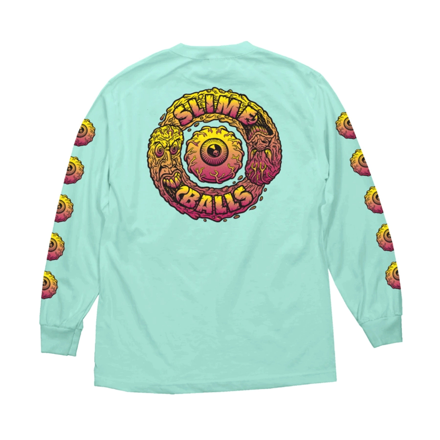 Slime Balls Skateboard Longsleeve Two Faced Celadon