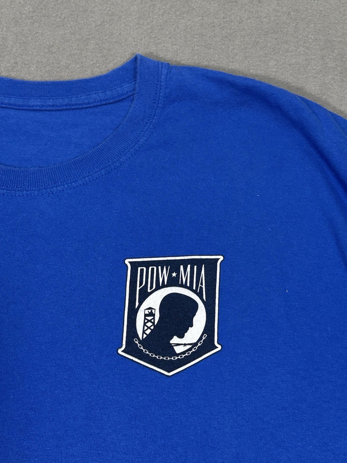 American Veteran Post 4423 POW MIA T-shirt Men’s L Soldiers Usa Flag Eagle