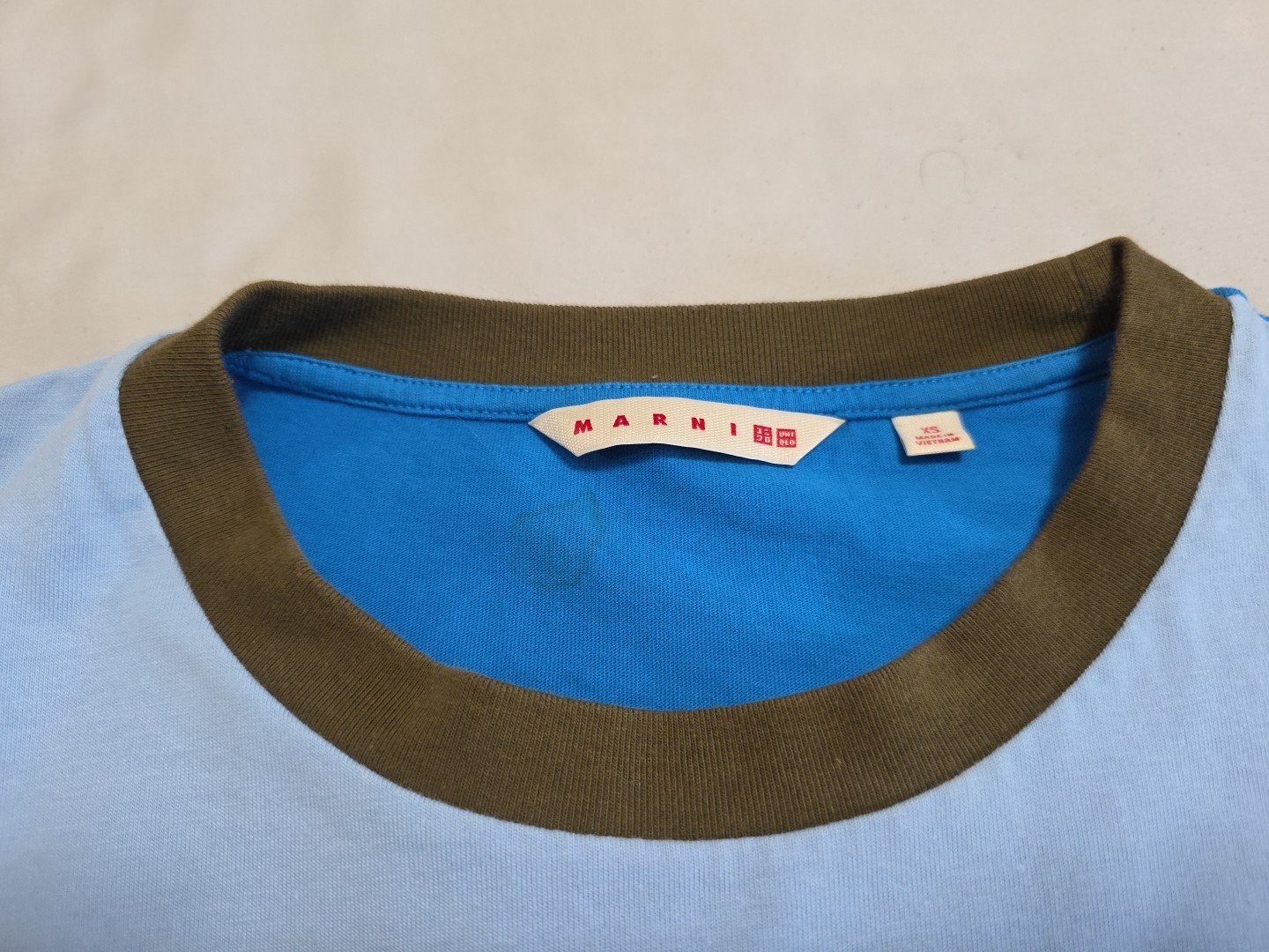 Marni x Uniqlo ColorBlock Two Tone Short Sleeve Boxy Tshirt SZ XS