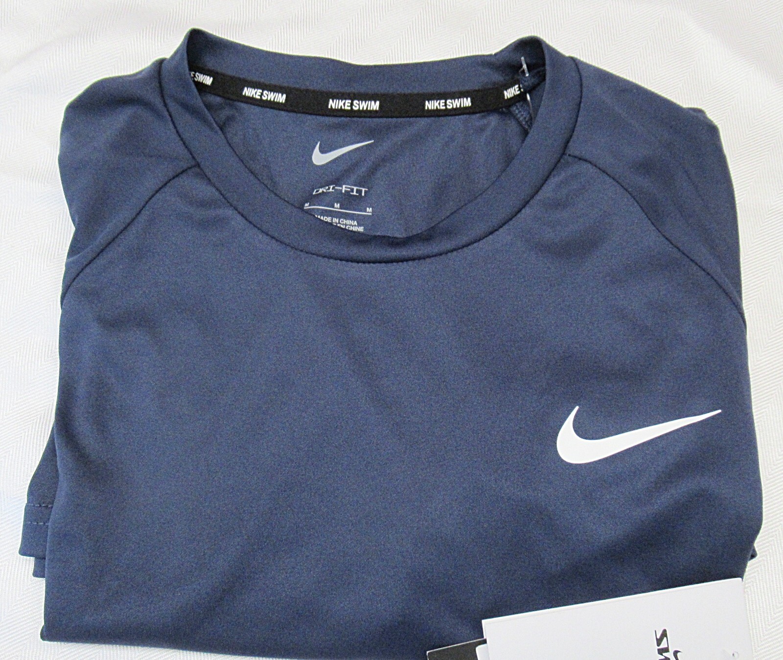 Nike Men&rsquo;s Hydroguard Dri-FIT Stretch UPF 40+ Guard Swim Top Size M Navy NWT