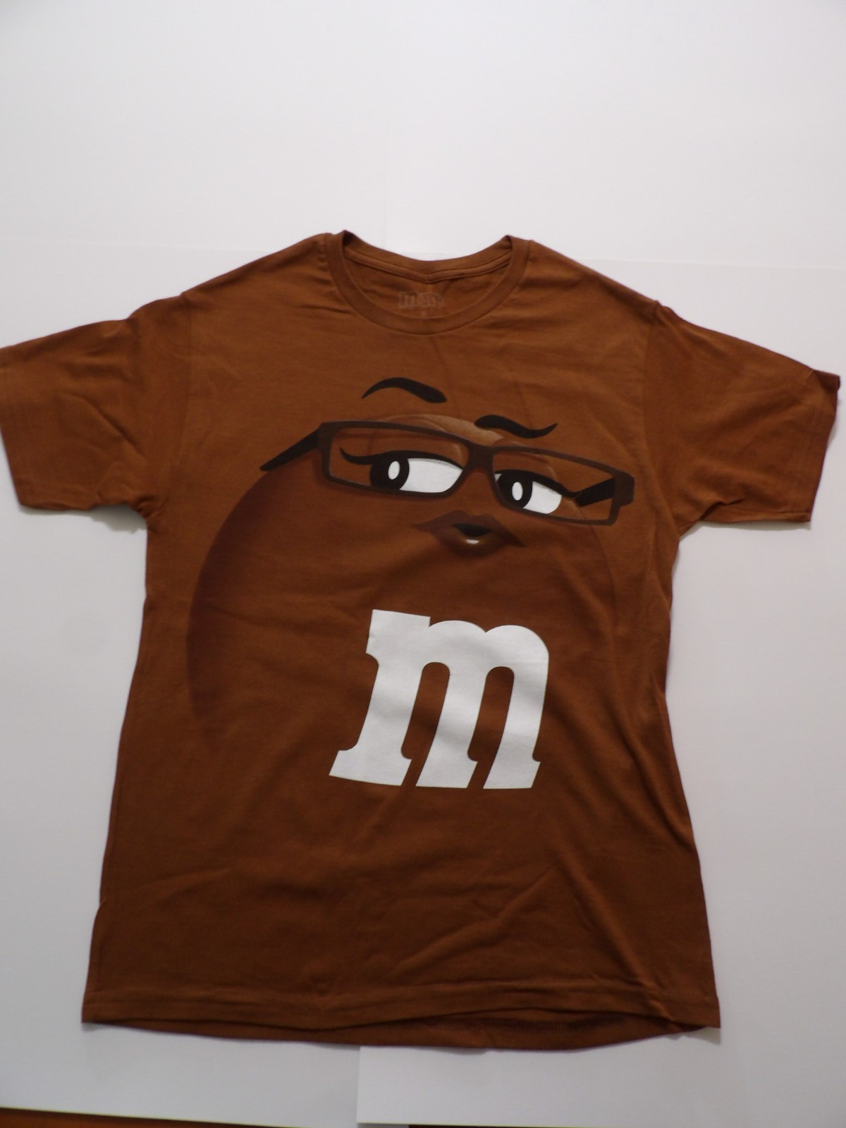 Adult Unisex Brown Small M&M&rsquo;s Face T-Shirt