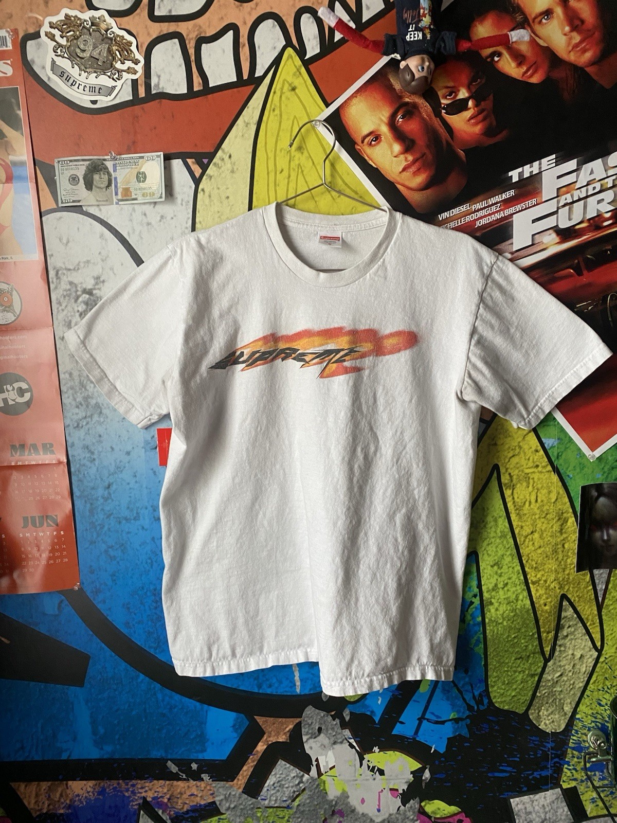 Supreme Wind Tee White Size M SS21