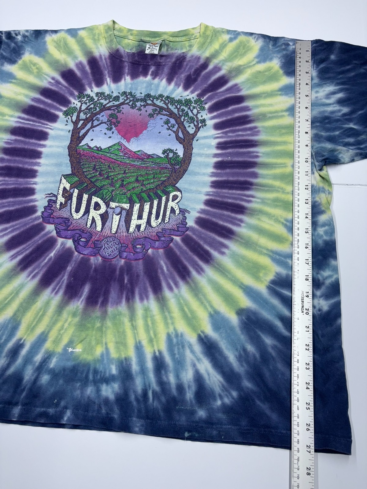 Vintage Hand Dyed by Sundog Men&rsquo;s T shirt Furthur Fall Tour 2012 Tie dye – 2XL