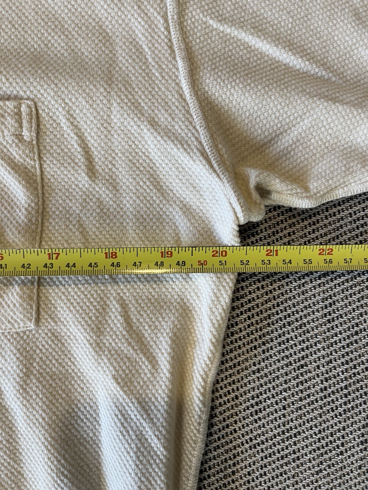 Bronson Mfg Waffle Knit Pocket T Shirt Men&rsquo;s M Soft Lightweight Apricot