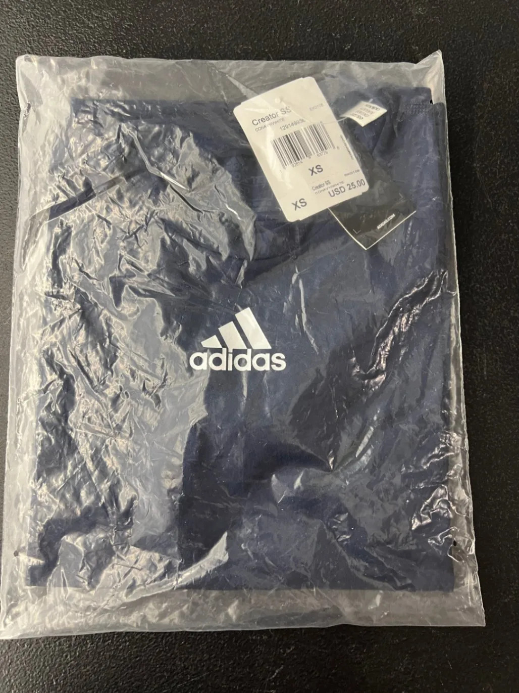 Adidas Creator SS T-Shirt XS Navy Blue White EK0108 Short Sleeve Casual Wear
