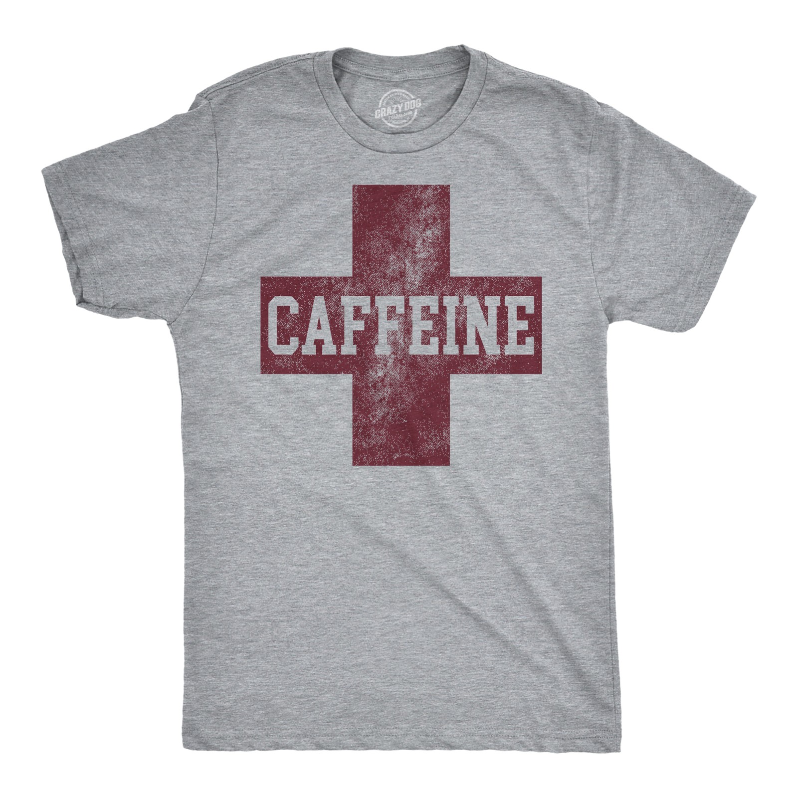 Mens Funny T Shirts Caffeine Red Cross Sarcastic Coffee Graphic Novelty Tee For