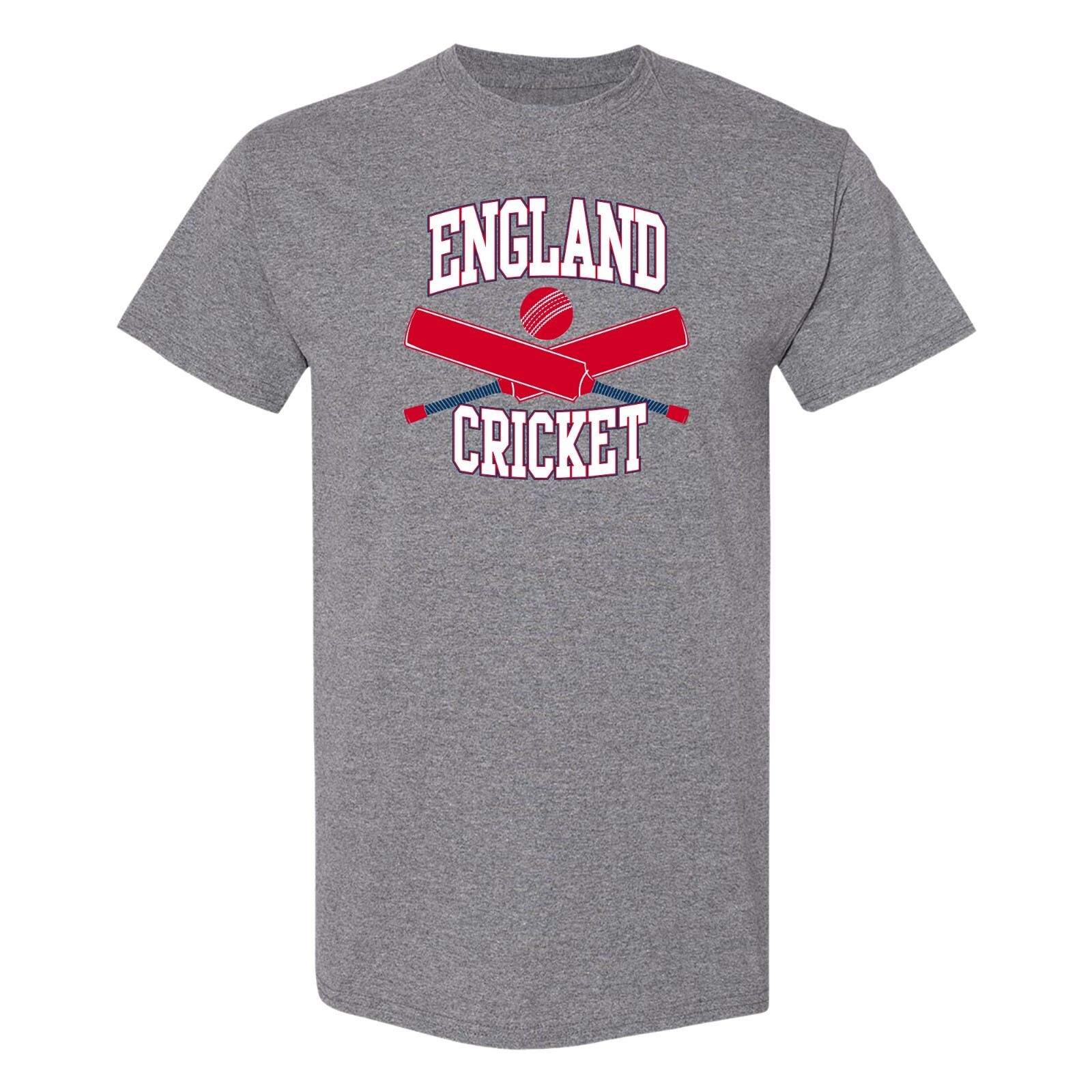 England Crossed Cricket Bats T-Shirt – Graphite Heather