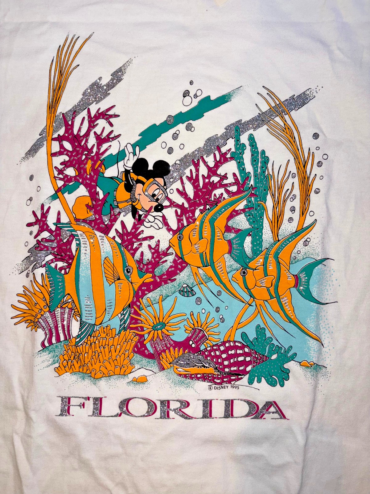 Vintage Disney Originals Florida Diamond Dust Single Stitch T-Shirt – NEW