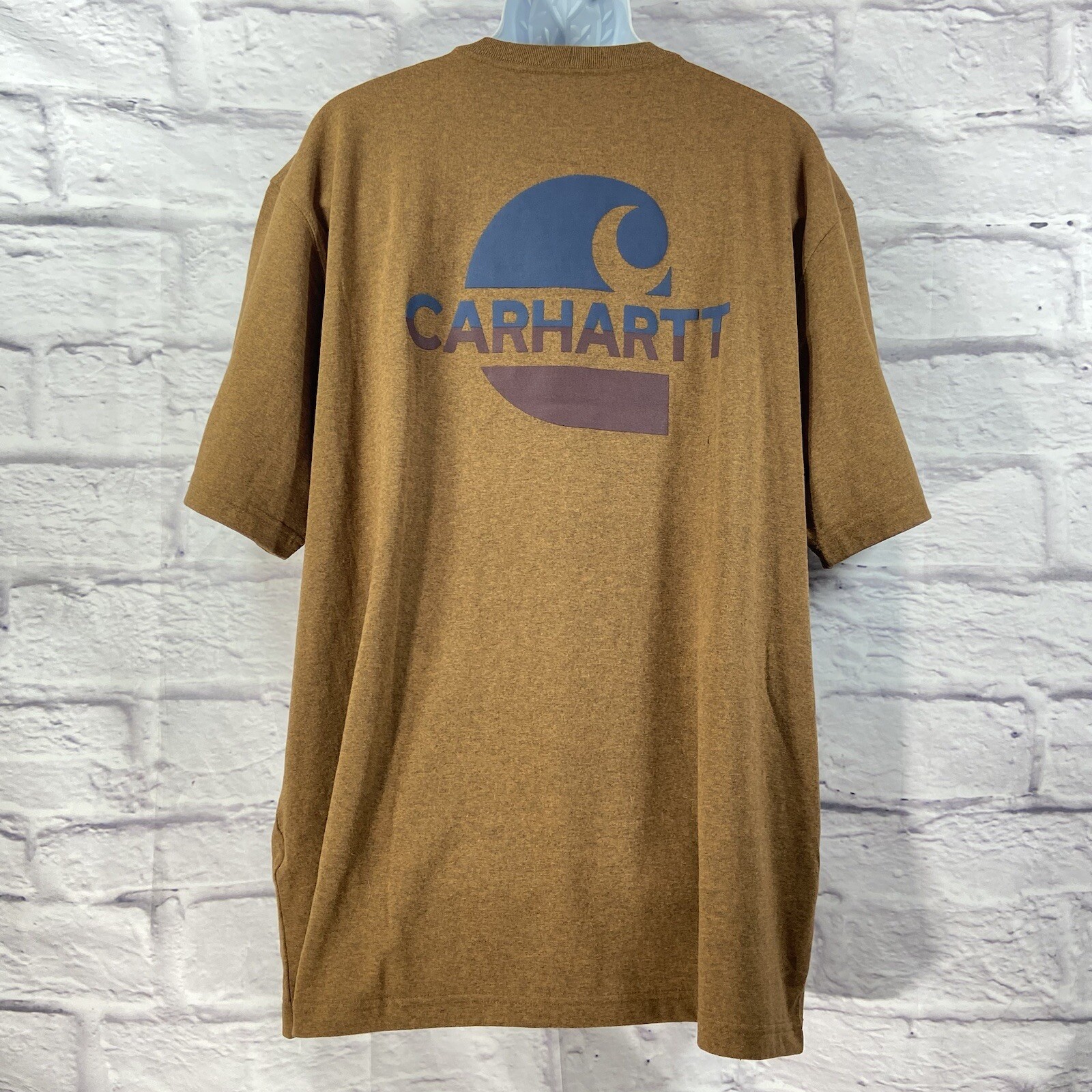 Carhartt T-Shirt Men’s XL Loose Fit Heavyweight Graphic Oiled Walnut Heath New
