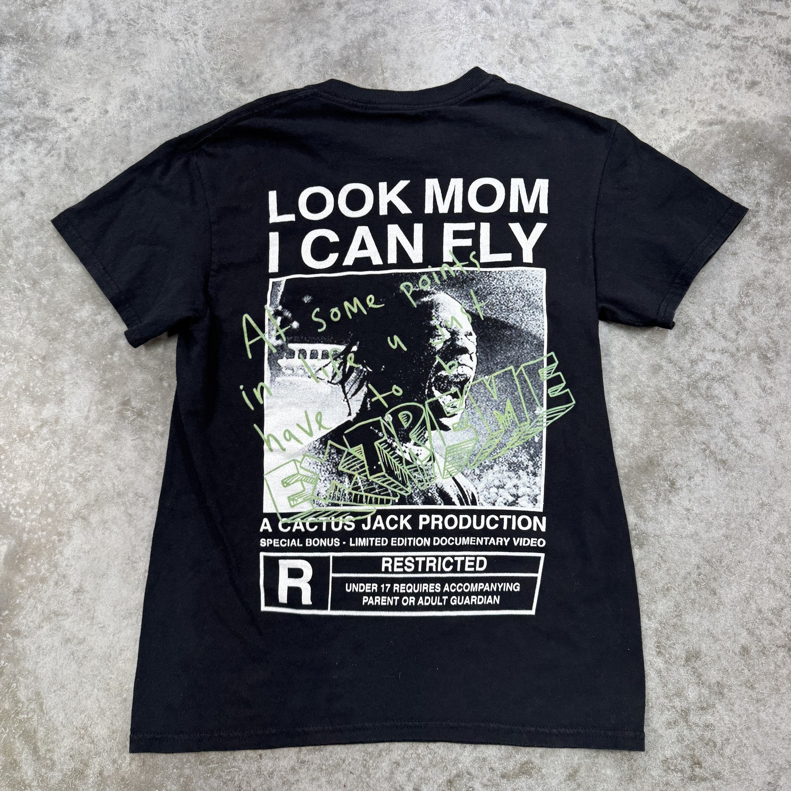 Travis Scott Look Mom I Can Fly Shirt Mens Small Cactus Jack Extreme Documentary