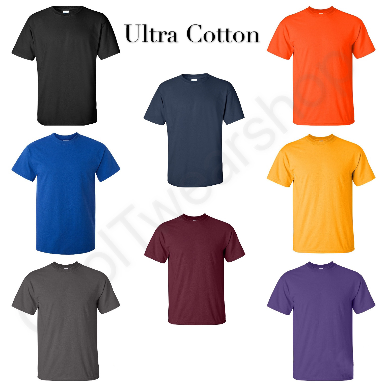 NEW Gildan Men&rsquo;s Ultra Cotton Plain Crew Neck Short Sleeves T-Shirt 2000 (G200)