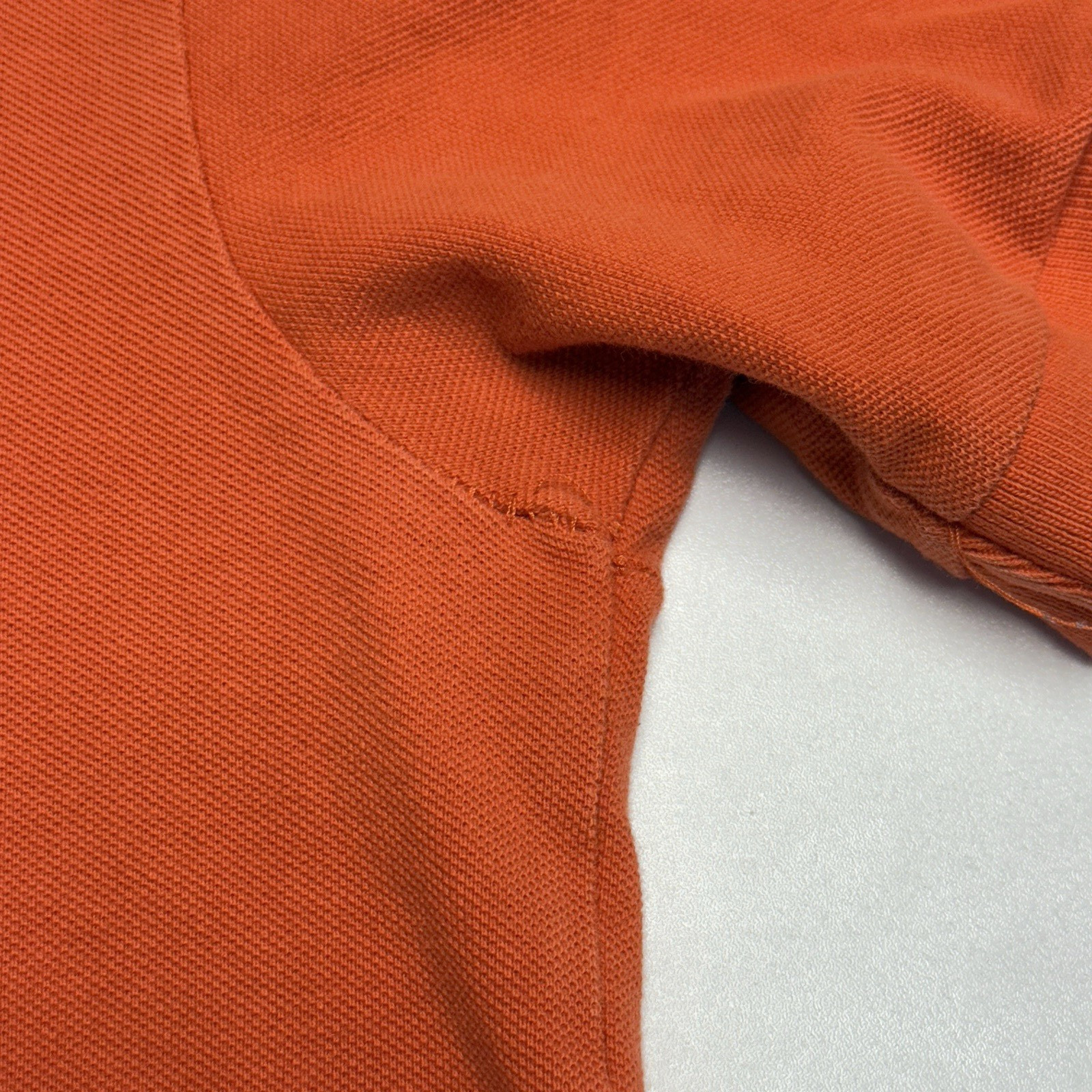 US Polo Assn Collared Short Mens M 21.5×25 Orange Big Horse USPA
