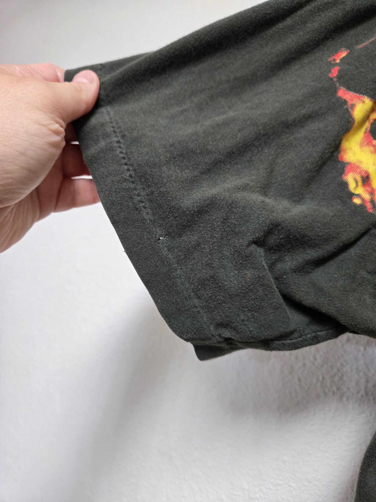 Vintage Distressed Metallica Mens short 2XL Black 1995 Lava AOP Graphic Band Tee