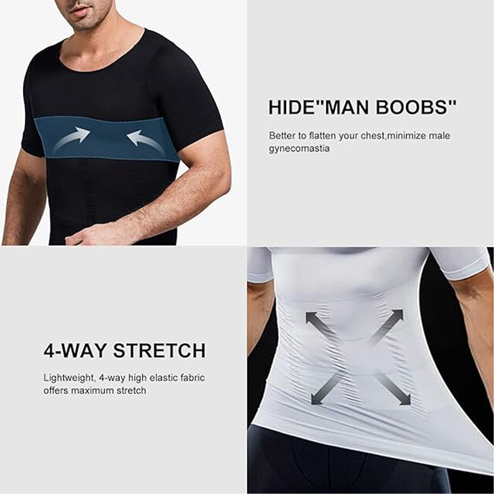 Fajas Para Hombres Faja Reductora De Hombre Men Tee Shaper Tummy Control T shirt
