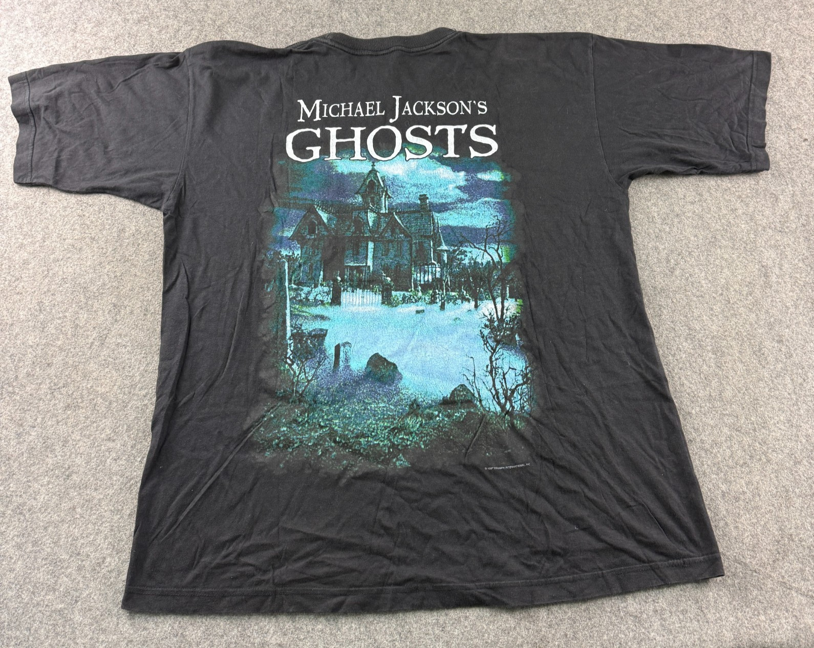 Vintage Michael Jackson Ghosts Shirt Mens Black 1997 Stephen King Music MJ S-5XL