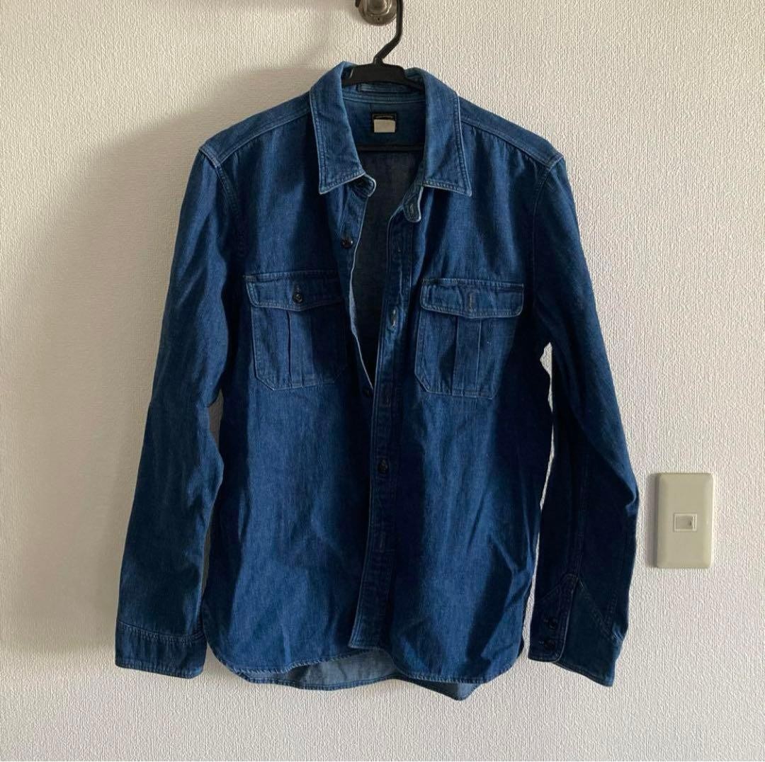 PHIGVEL Denim Shirt Blue/Navy Long Sleeve Size S