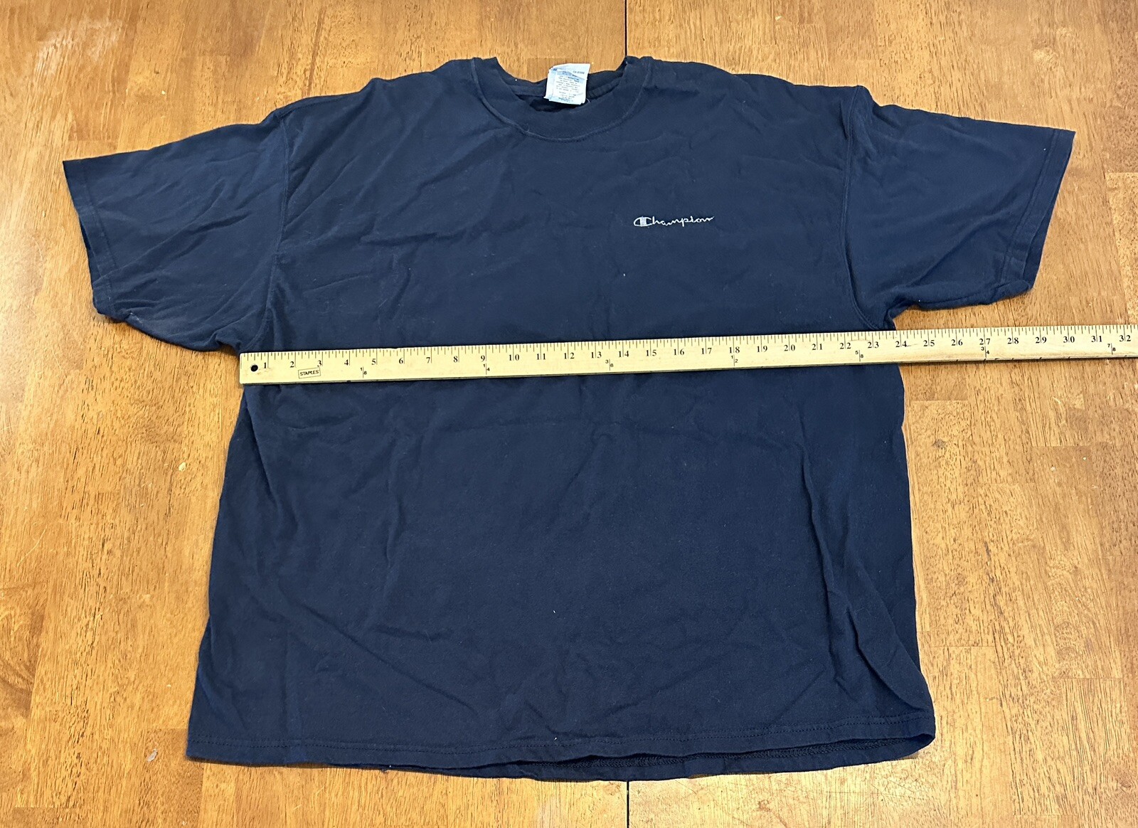 Vintage Champion Blank Spellout T Shirt XL Y2K