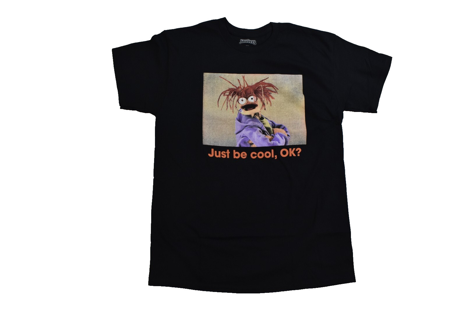 The Muppets Mens Pepe The King Prawn Just Be Cool, OK? Black Shirt New S-3XL