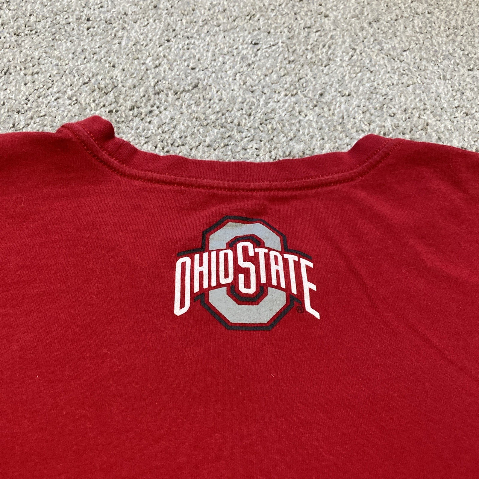 Ohio State Buckeyes T-Shirt Men&rsquo;s S Relaxed Fit Red Short Sleeve Crew Colosseum